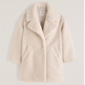 Abercrombie & Fitch Teddy Coat - Size Small, fits oversized.